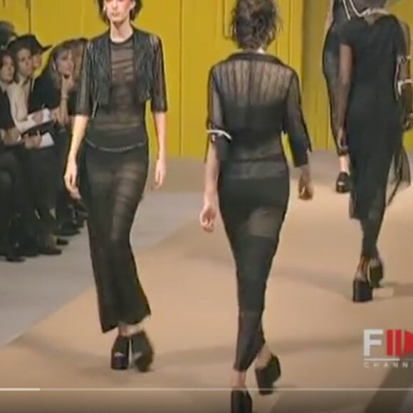 Vintage Rifat Ozbek 1997 Sheer Panel Pants